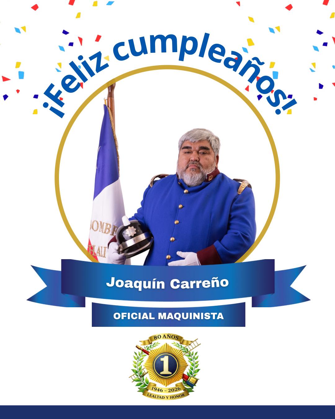 Hoy saludamos y le deseamos un feliz cumpleaños 🎂 a nuestro Oficial Maquinista Joaquín Carreño.…
