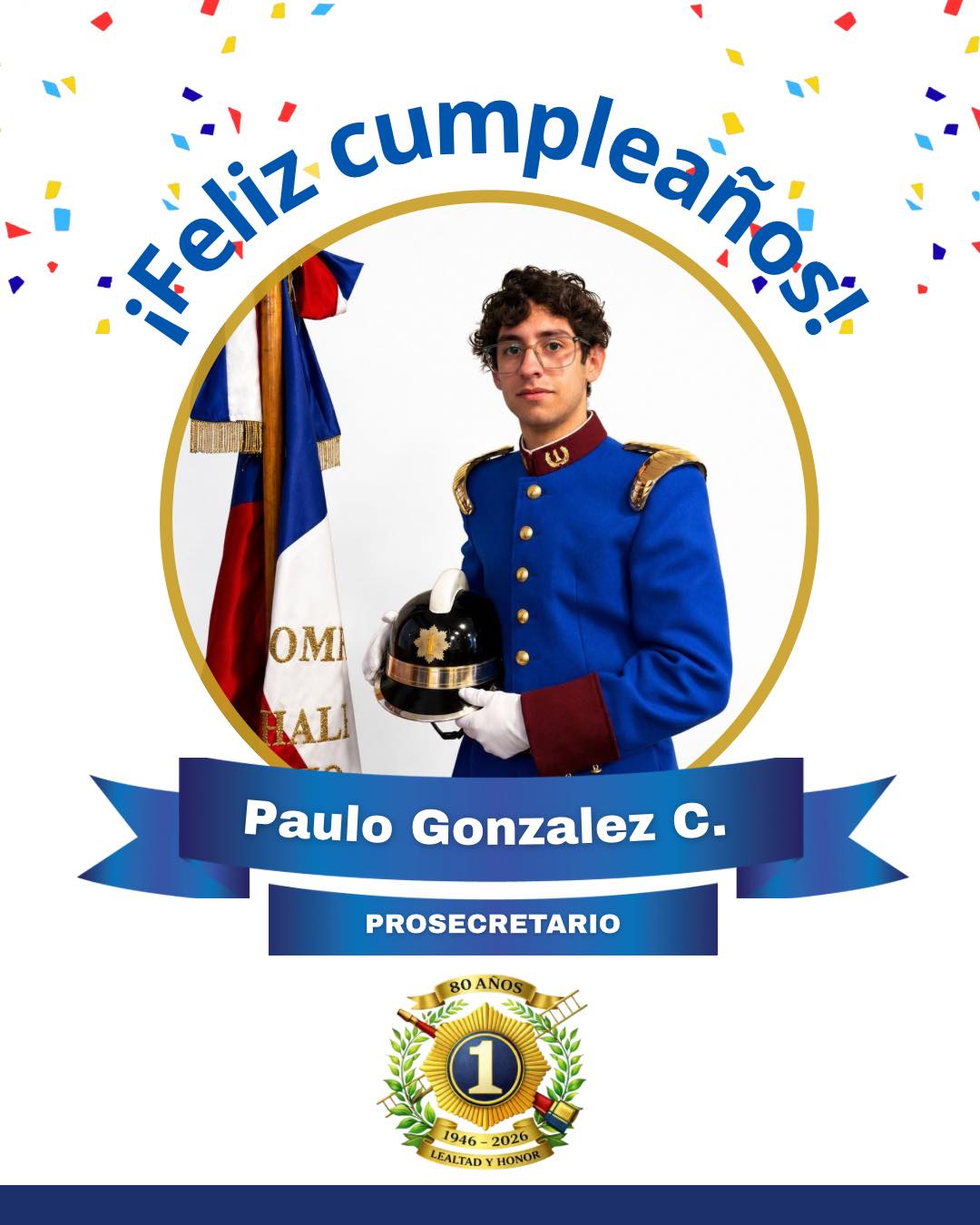 Hoy saludamos y le deseamos un feliz cumpleaños 🎂 a nuestro Prosecretario Paulo González. Un…